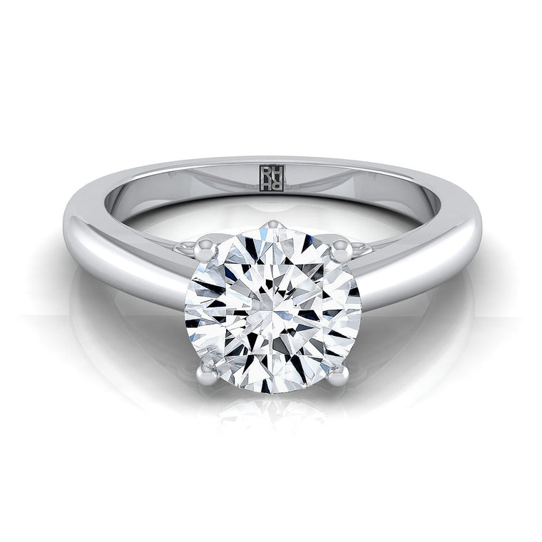 The Rio Select Solitaire Round Lab Diamond Engagement Ring in 18K White Gold