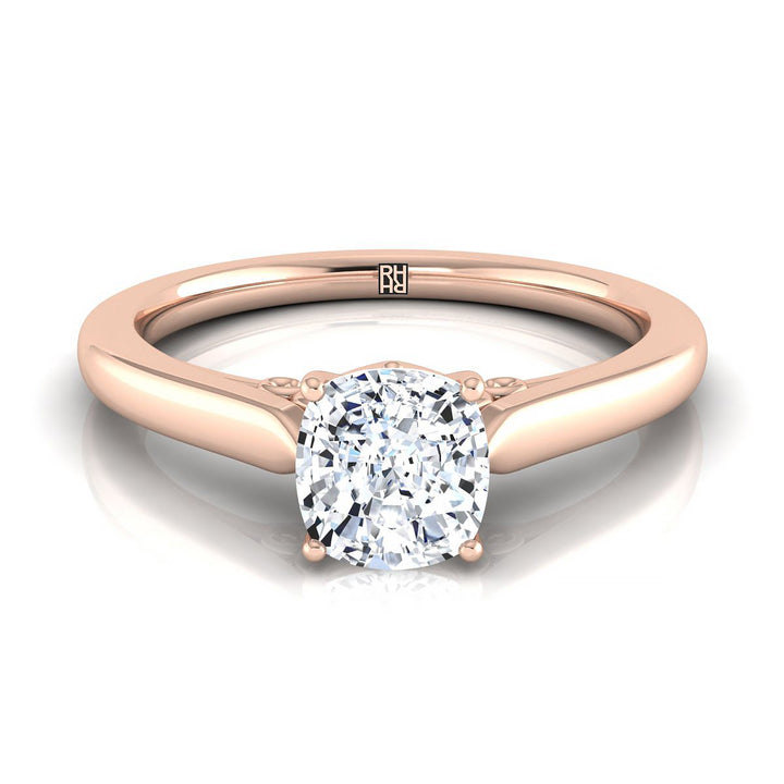 The Rosalie Select Solitaire Engagement Ring with Lab Diamond in 14K Rose Gold - view 1