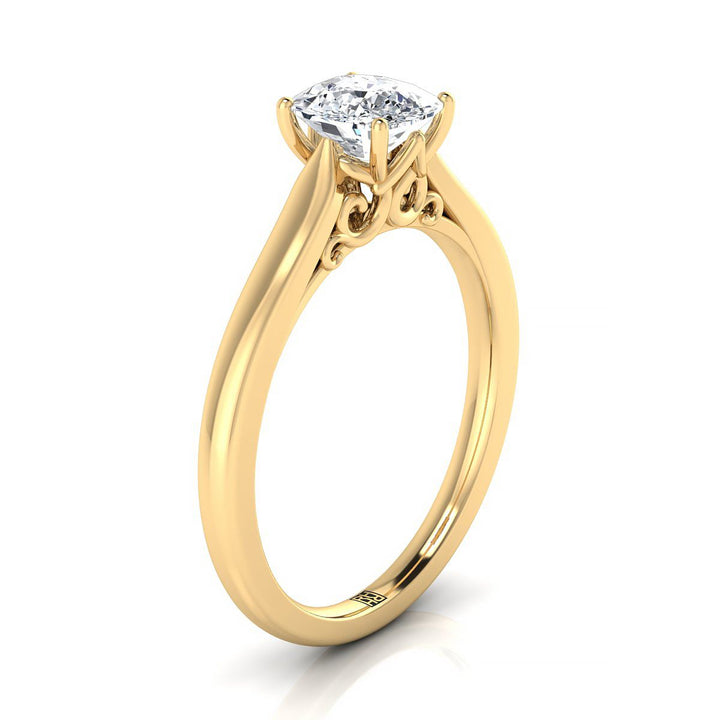 The Rosalie Select Solitaire Engagement Ring with Lab Diamond in 18K Yellow Gold - view 2