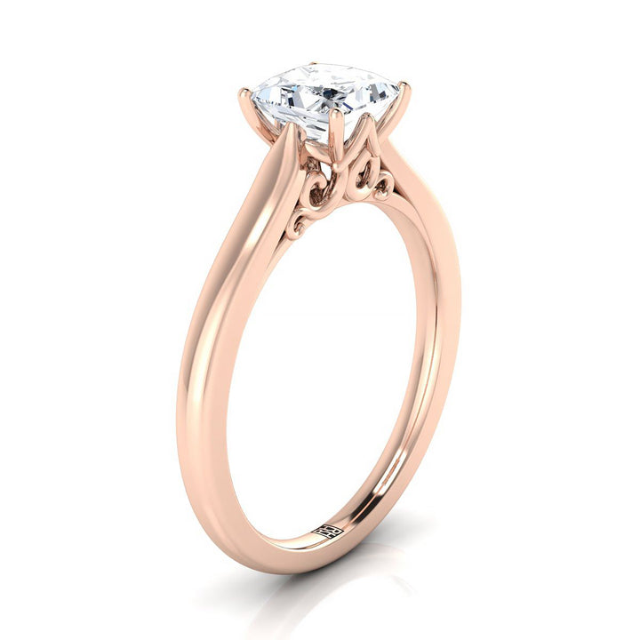 The Rosalie Select Solitaire Engagement Ring with Lab Diamond in 14K Rose Gold - view 2