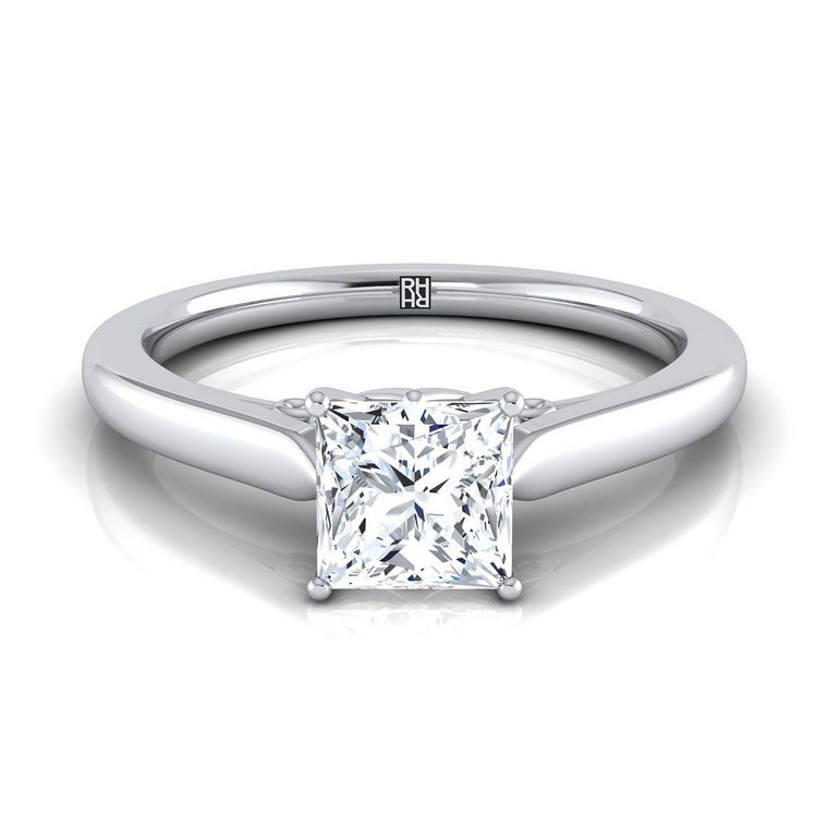 The Rosalie Select Solitaire Princess Cut Lab Diamond Engagement Ring in Platinum