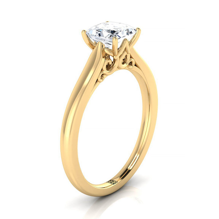 The Rosalie Select Solitaire Engagement Ring with Lab Diamond in 18K Yellow Gold - view 2