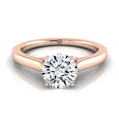 The Rosalie Select Solitaire Engagement Ring with Lab Diamond in 14K Rose Gold - view 1