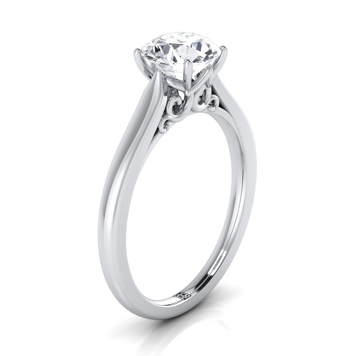 Select Solitaire styling on The Rosalie round engagement ring setting | RockHer