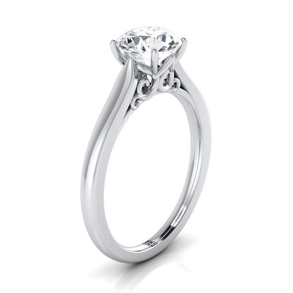 The Rosalie Select Solitaire Engagement Ring with Lab Diamond in Platinum - view 2