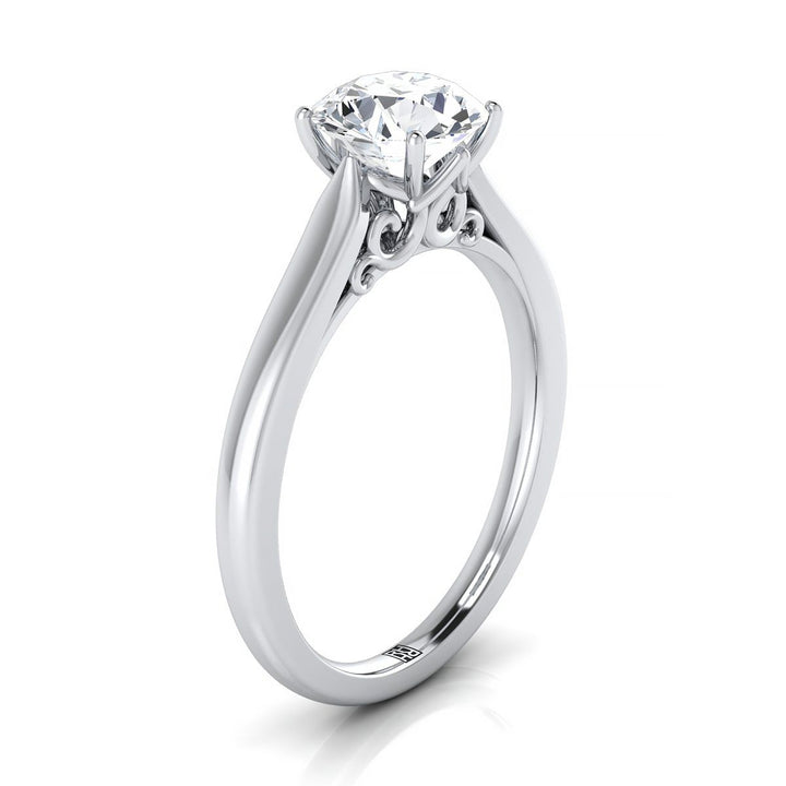 The Rosalie Select Solitaire Engagement Ring with Lab Diamond in Platinum - view 2