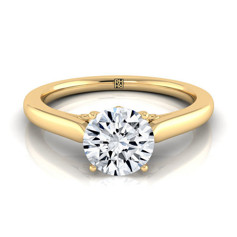 The Rosalie Select Solitaire Round Lab Diamond Engagement Ring in 18K Yellow Gold