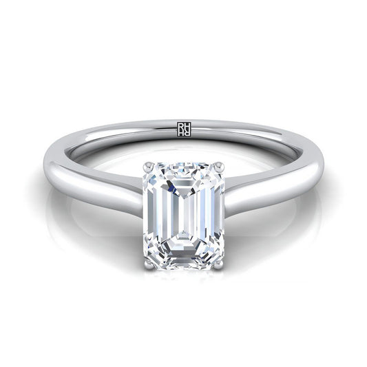 The Rosanna Select Three Stone Engagement Ring with Lab Diamond in Platinum - view 1