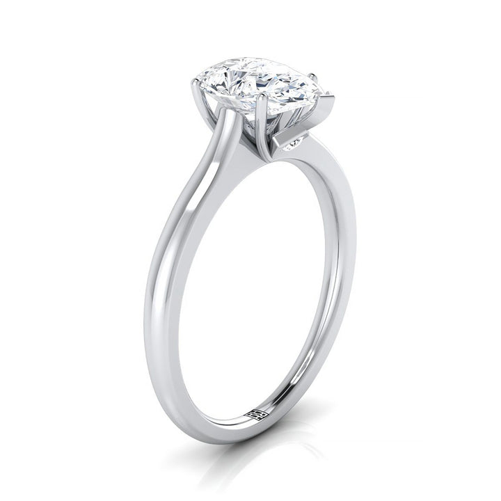 The Rosanna Select Three Stone Engagement Ring with Lab Diamond in 18K White Gold - view 2