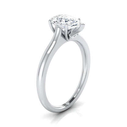 The Rosanna Select Three Stone Engagement Ring with Lab Diamond in Platinum - view 2