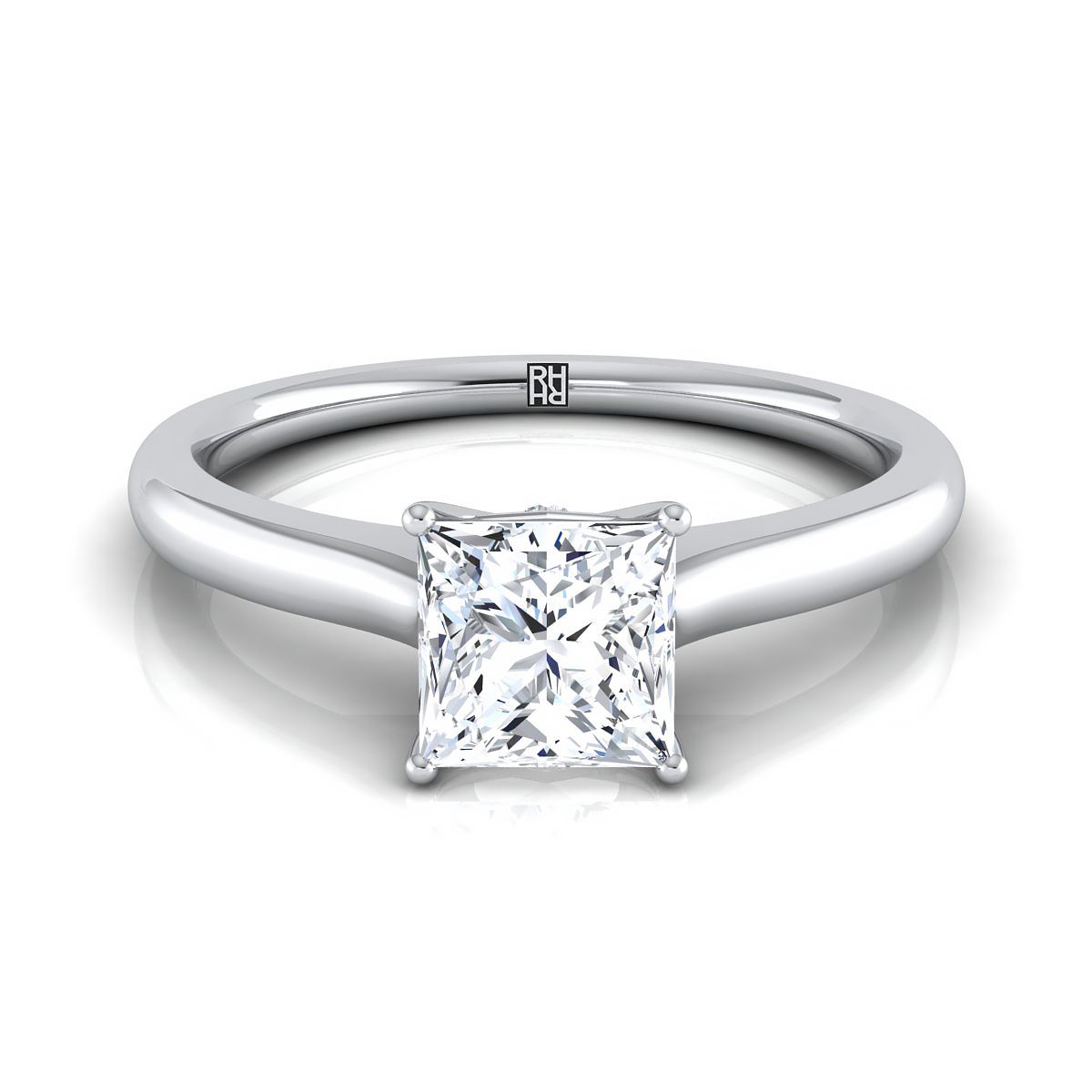 The Rosanna princess engagement ring setting in Platinum | RockHer
