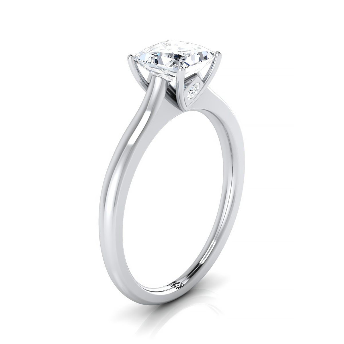 Select Three Stone styling on The Rosanna princess engagement ring setting | RockHer