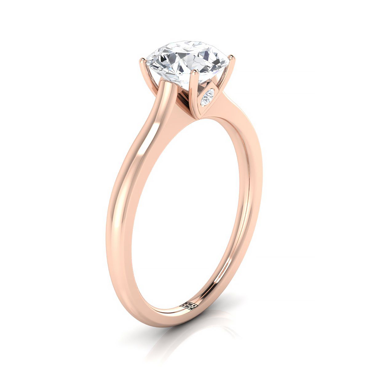 Select Three Stone styling on The Rosanna round engagement ring setting | RockHer