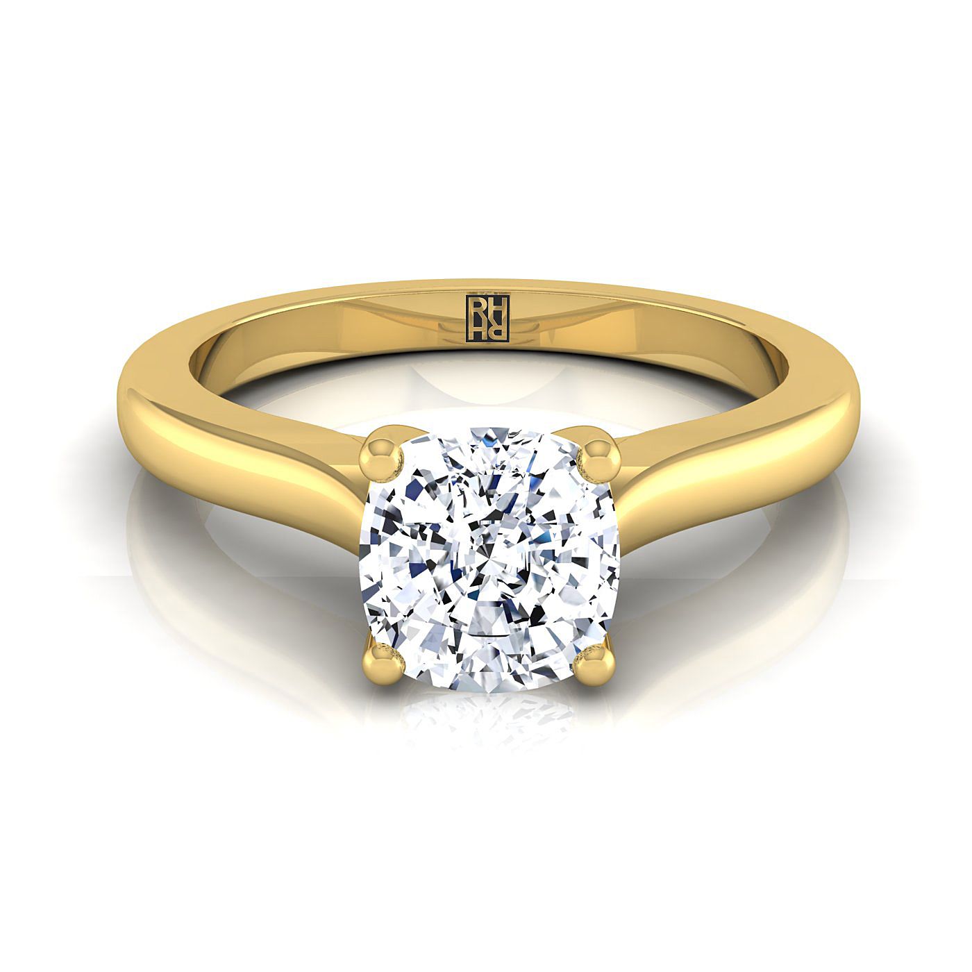 The Mary Select Solitaire Engagement Ring with Lab Diamond in 18K Yellow Gold - view 1