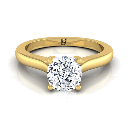The Mary Select Solitaire Engagement Ring with Lab Diamond in 18K Yellow Gold - view 1
