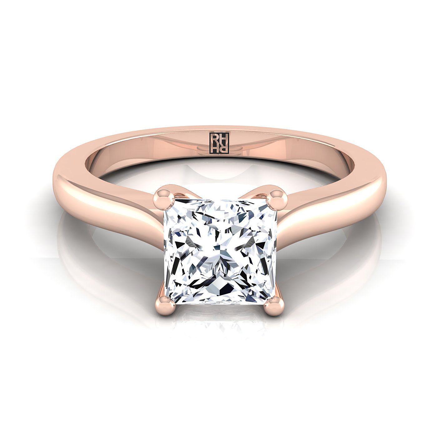 The Mary Select Solitaire Engagement Ring with Lab Diamond in 14K Rose Gold - view 1