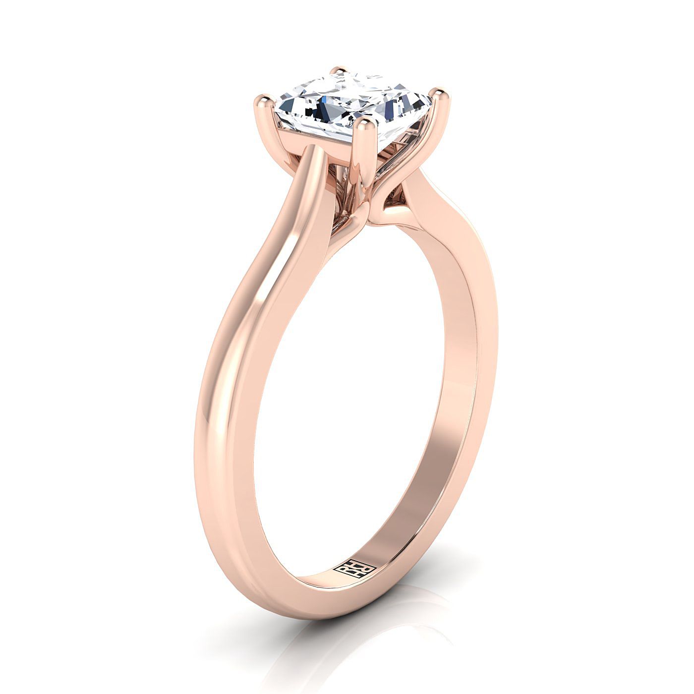 The Mary Select Solitaire Engagement Ring with Lab Diamond in 14K Rose Gold - view 2
