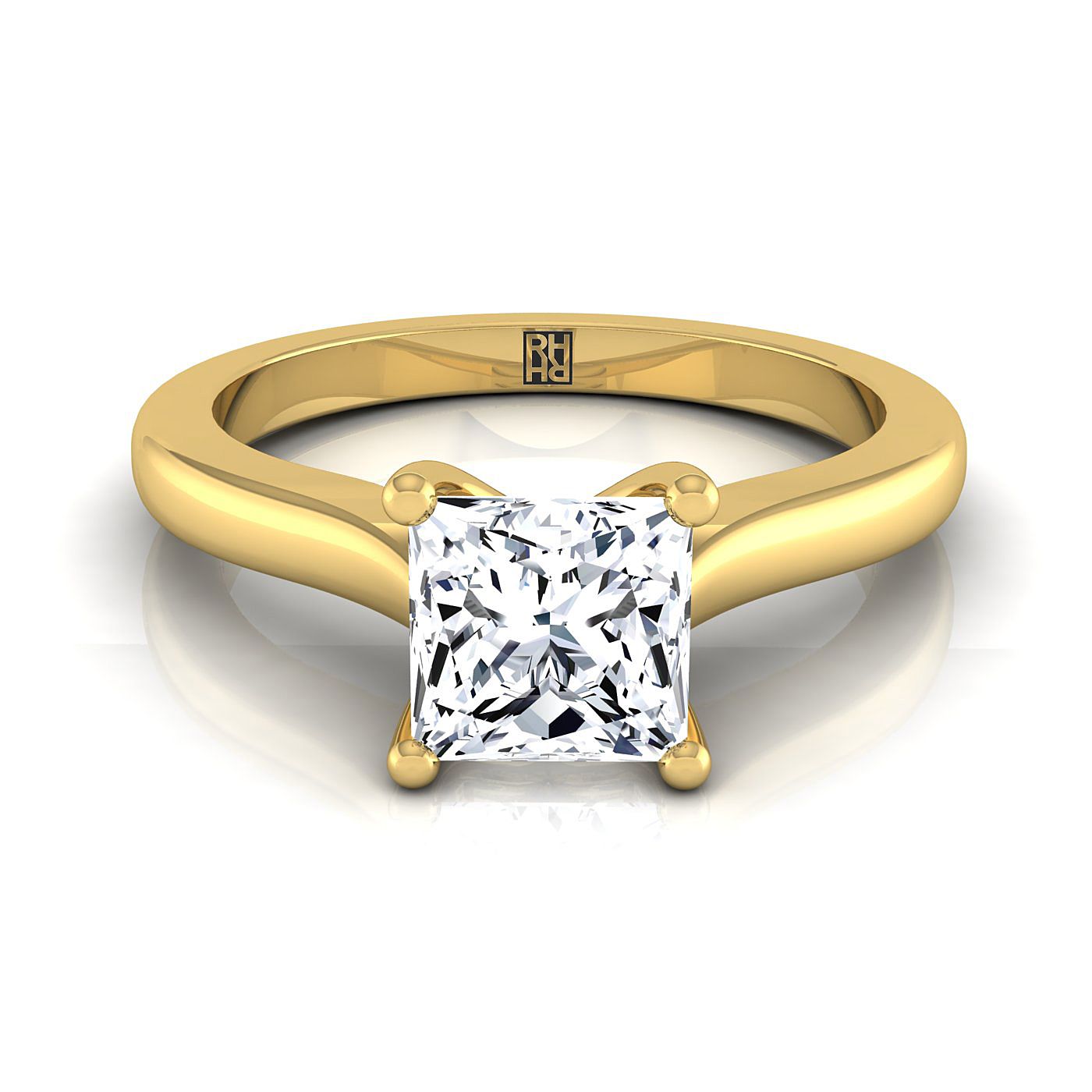 The Mary Select Solitaire Engagement Ring with Lab Diamond in 18K Yellow Gold - view 1