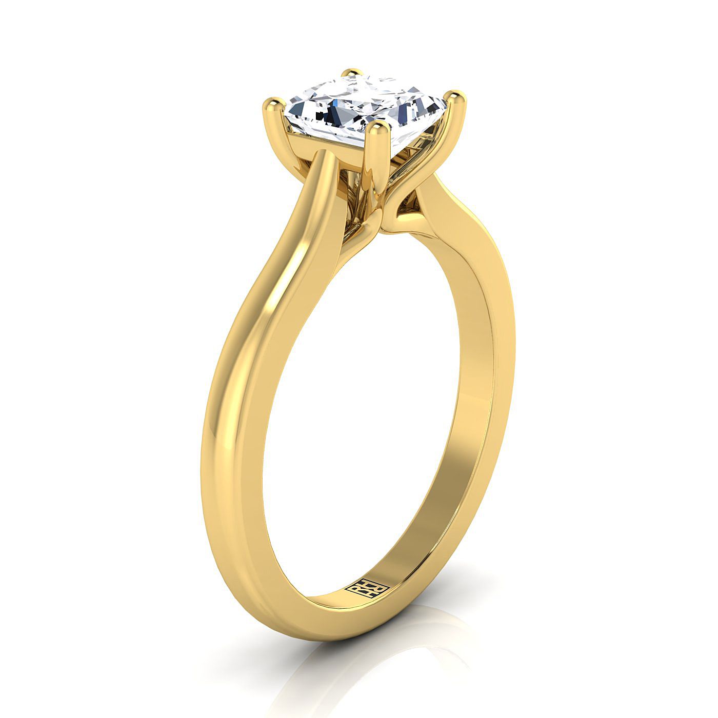 The Mary Select Solitaire Engagement Ring with Lab Diamond in 18K Yellow Gold - view 2