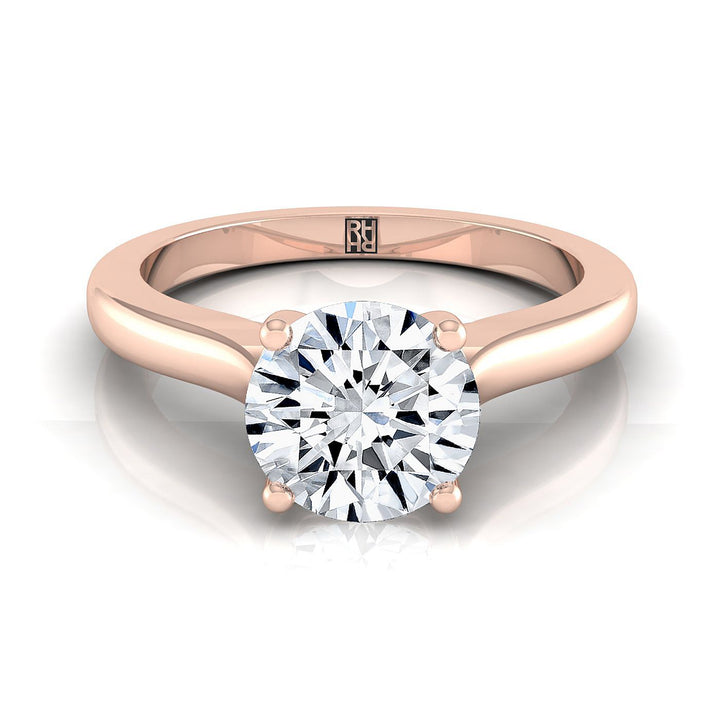 The Mary Select Solitaire Engagement Ring with Lab Diamond in 14K Rose Gold - view 1