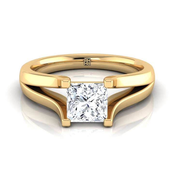 The Rosemary Select Solitaire Engagement Ring with Lab Diamond in 18K Yellow Gold - view 1