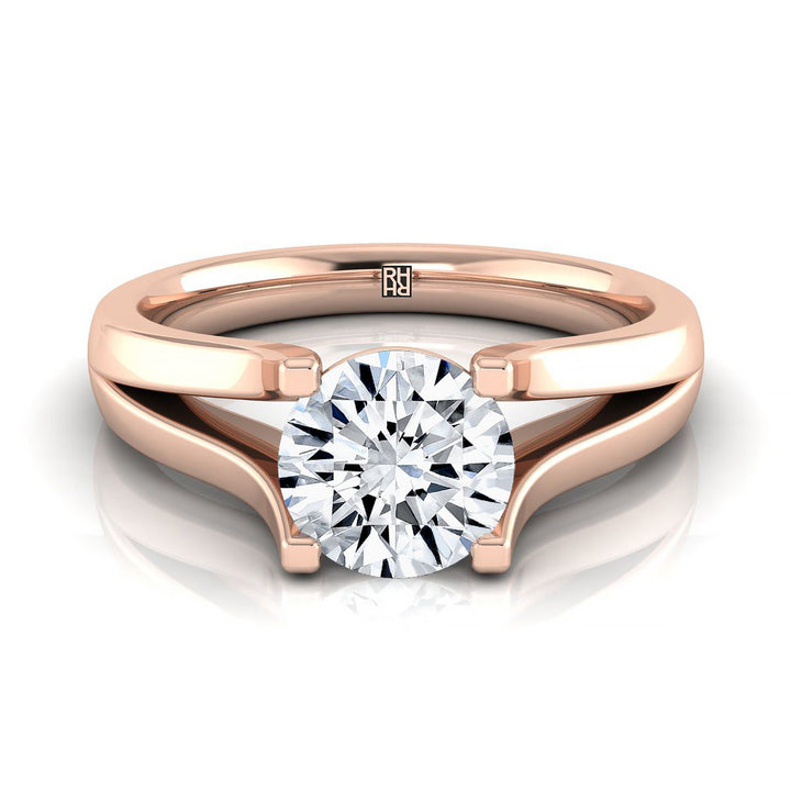 The Rosemary Select Solitaire Engagement Ring with Lab Diamond in 14K Rose Gold - view 1
