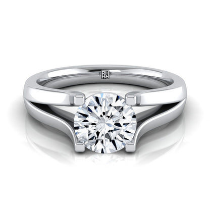 The Rosemary Select Solitaire Engagement Ring with Lab Diamond in 18K White Gold - view 1