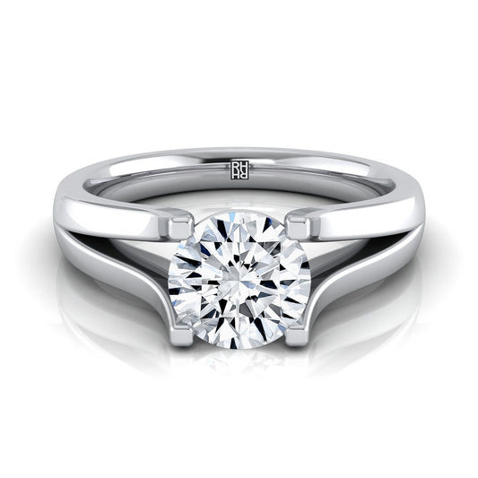 The Rosemary Select Solitaire Engagement Ring with Lab Diamond in Platinum - view 1