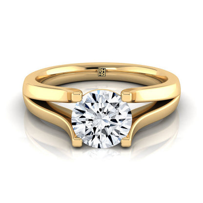 The Rosemary Select Solitaire Engagement Ring with Lab Diamond in 18K Yellow Gold - view 1