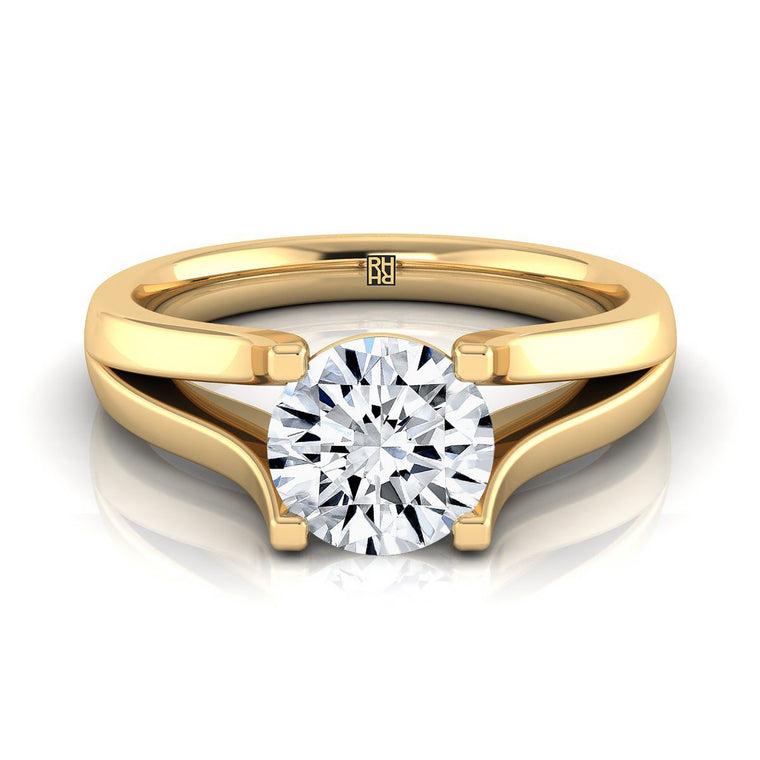 The Rosemary Select Solitaire Round Lab Diamond Engagement Ring in 18K Yellow Gold