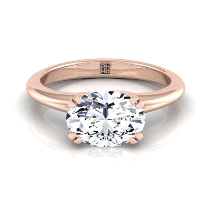 The Spring Select Solitaire Engagement Ring with Lab Diamond in 14K Rose Gold - view 1