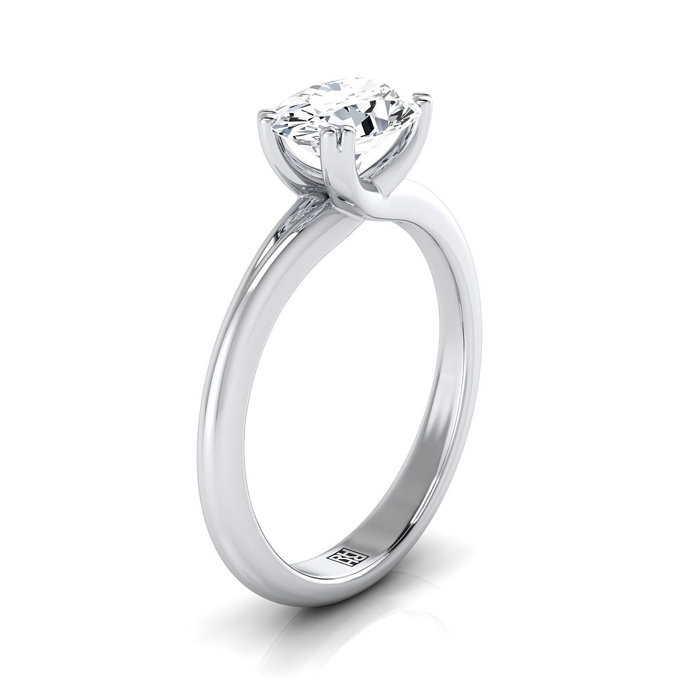 Select Solitaire styling on The Spring oval engagement ring setting | RockHer