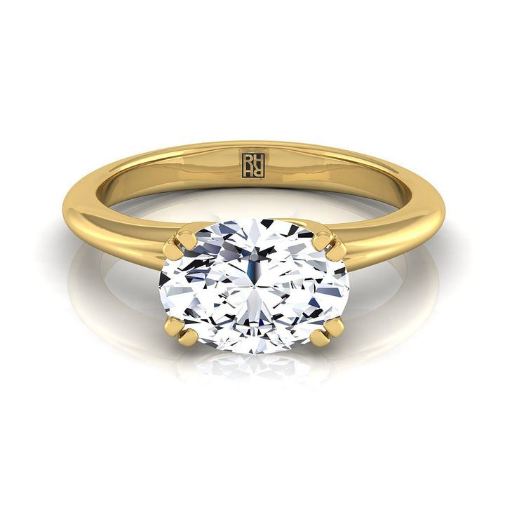 The Spring Select Solitaire Engagement Ring with Lab Diamond in 18K Yellow Gold - view 1
