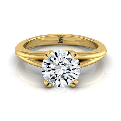 The Spring Select Solitaire Engagement Ring with Lab Diamond in 18K Yellow Gold - view 1