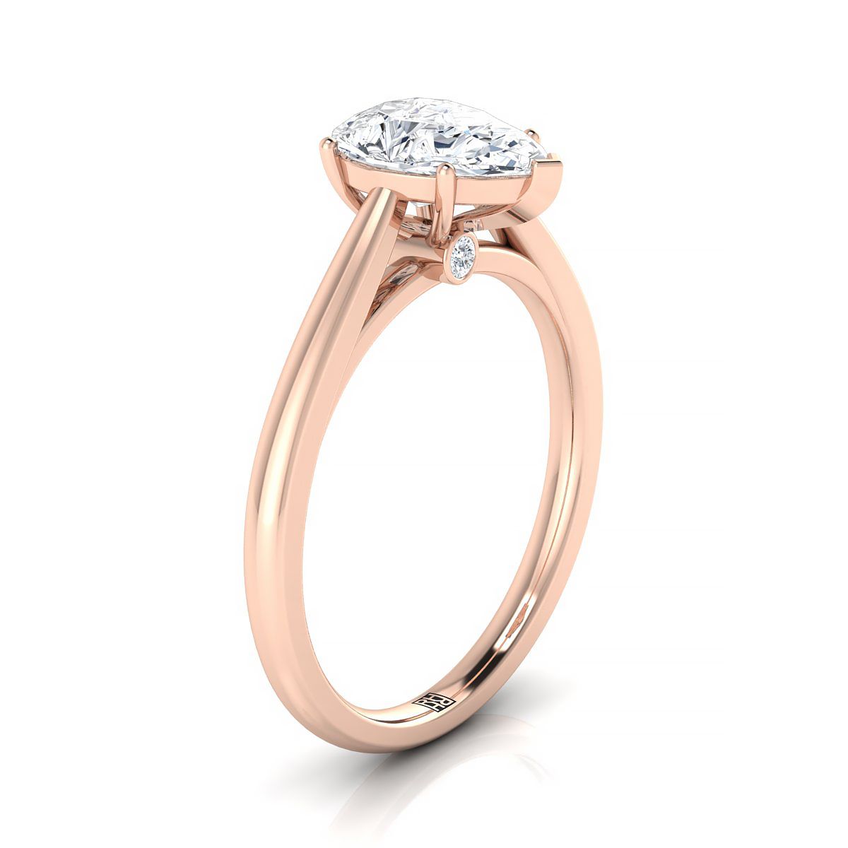 Select Three Stone styling on The Valerie pear engagement ring setting | RockHer