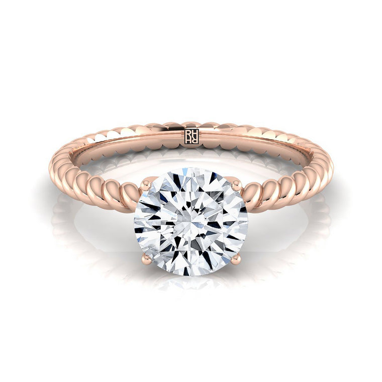 The Charlie Select Solitaire Round Lab Diamond Engagement Ring in 14K Rose Gold