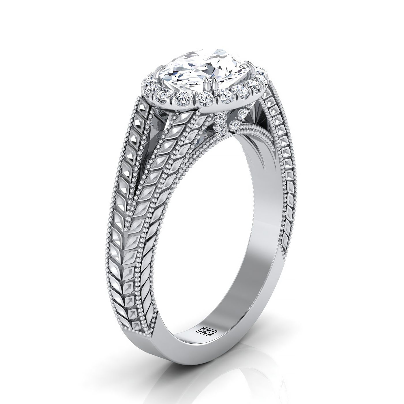 Select Halo styling on The Ramona oval engagement ring setting | RockHer