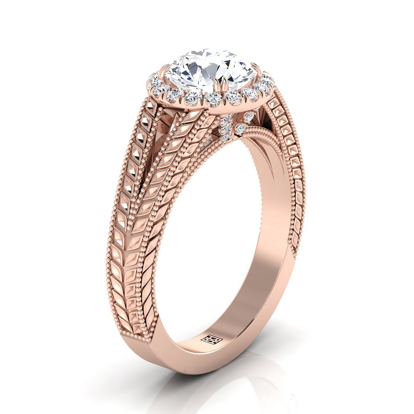 Select Halo styling on The Ramona round engagement ring setting | RockHer