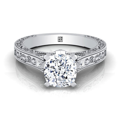 The Stella Select Vintage Solitaire Engagement Ring with Lab Diamond in Platinum - view 1