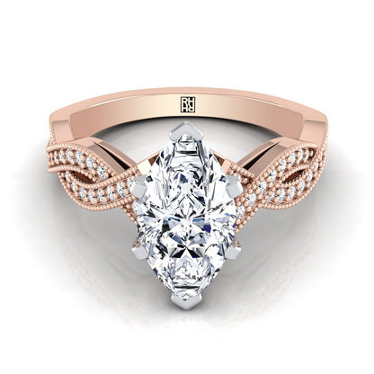 The Molly Select Vintage Solitaire Engagement Ring with Lab Diamond in 14K Rose Gold - view 1