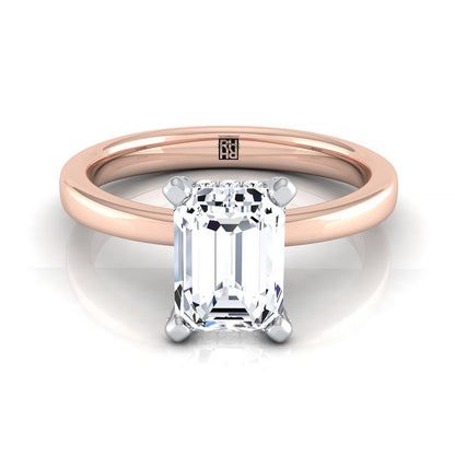 The Annabelle Select Pavé Engagement Ring with Lab Diamond in 14K Rose Gold - view 1