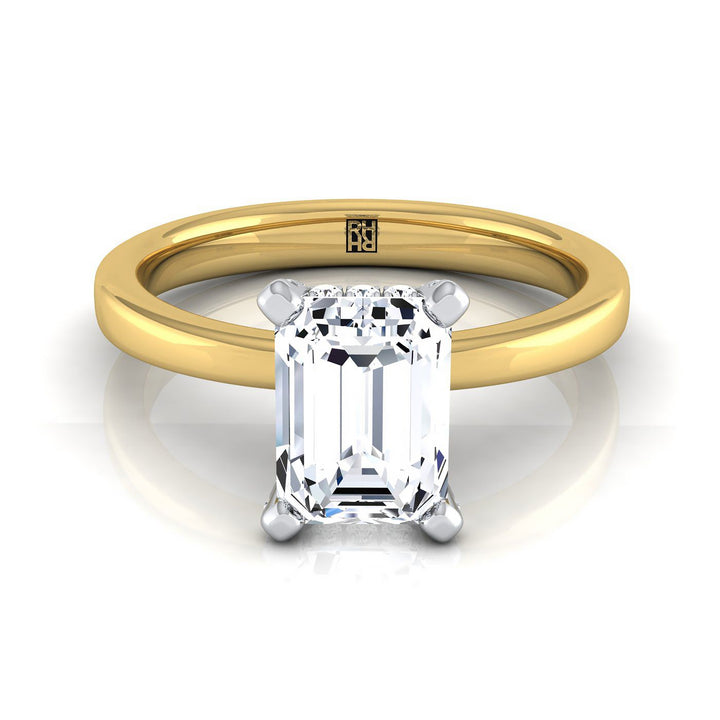 The Annabelle Select Pavé Engagement Ring with Lab Diamond in 18K Yellow Gold - view 1