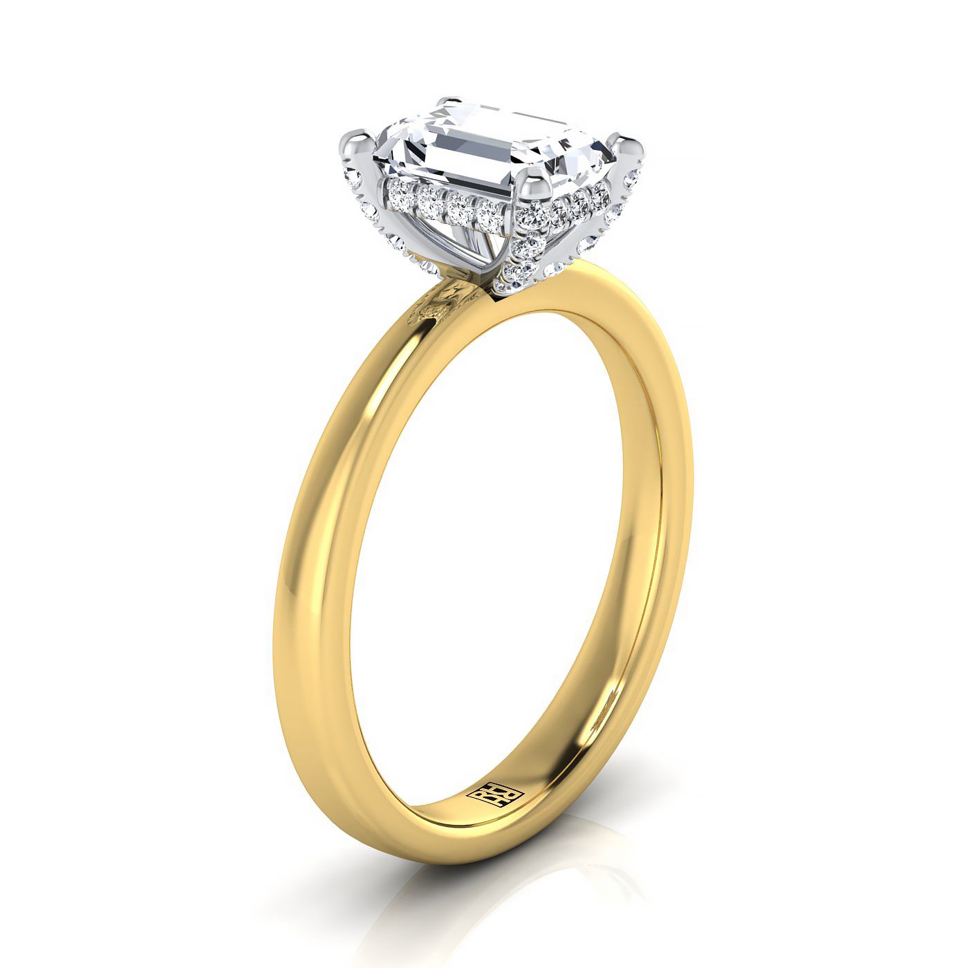 Select Pavé Cut styling on The Annabelle emerald engagement ring setting | RockHer