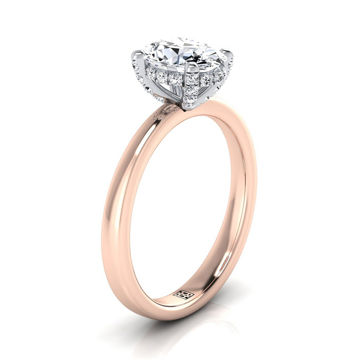 Select Pavé styling on The Annabelle oval engagement ring setting | RockHer