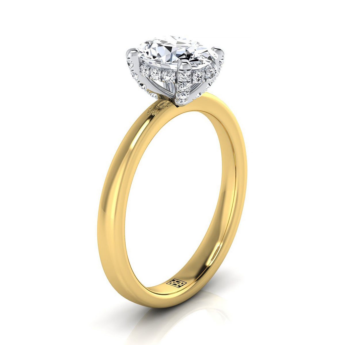 Made to order: The Annabelle oval engagement ring setting in 18K Yellow Gold | RockHer