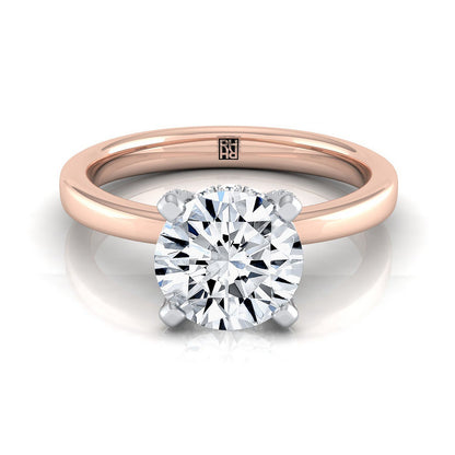 The Annabelle Select Pavé Engagement Ring with Lab Diamond in 14K Rose Gold - view 1