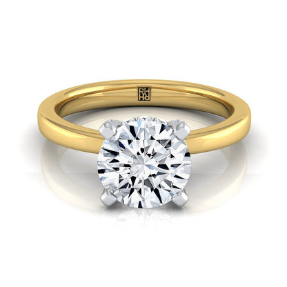 The Annabelle Select Pavé Engagement Ring with Lab Diamond in 18K Yellow Gold - view 1