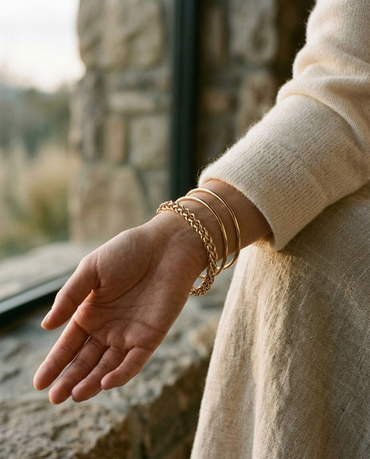 14K Yellow Gold Spiga Chain Bracelet, 7.5 Inch – on chain | RockHer