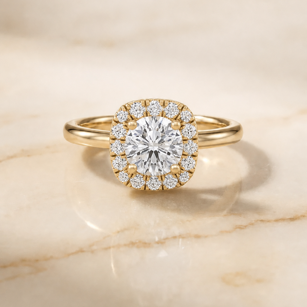 Amy Select Cushion 18K Yellow Gold