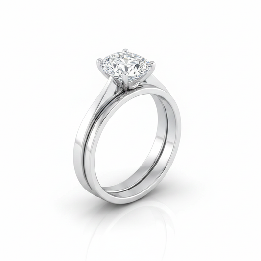 The Elena Matching Wedding Band, Oval in Platinum